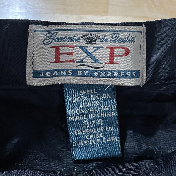 Vintage 90s Express Womens Zip Mini Skirt Size 4 Black Whimsigoth Retro Grunge - Picture 2 of 7